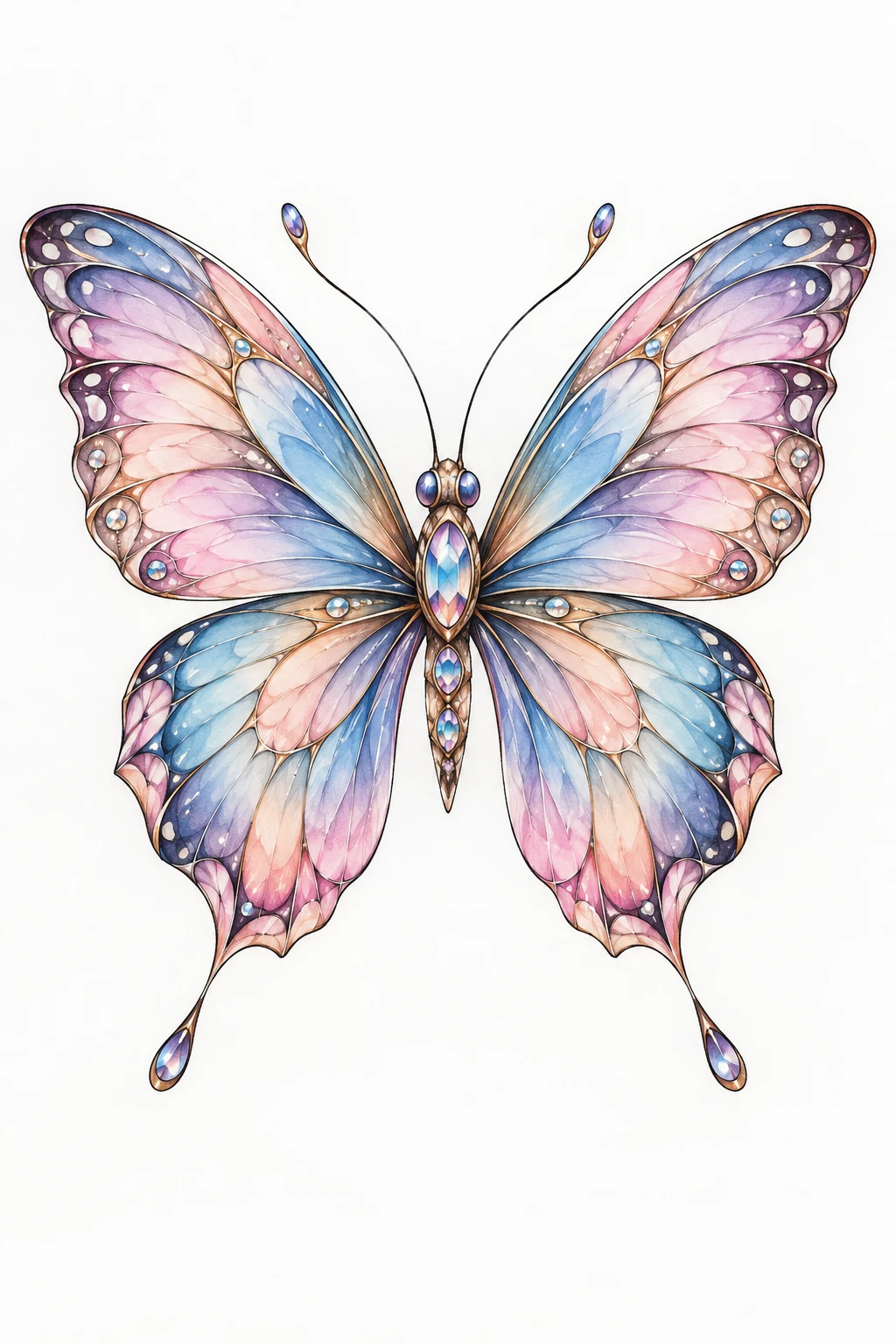 Pastel Dream Butterfly — Soft Colorful Butterfly Tattoo — colorful butterfly tattoo style outfit