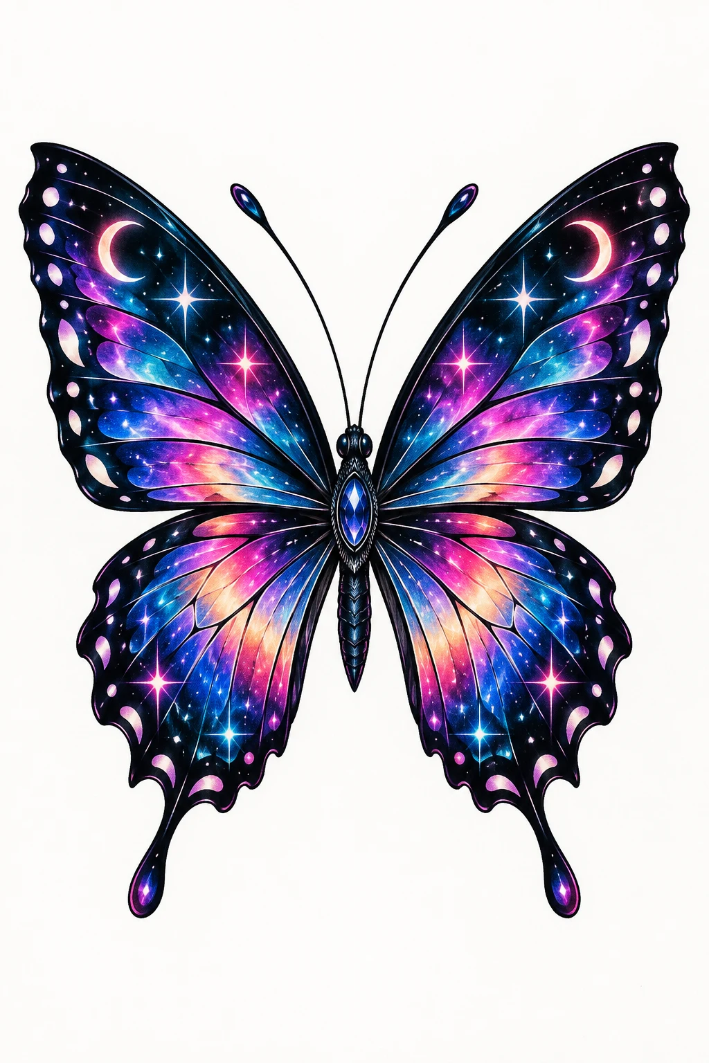 Neon Night Butterfly — colorful butterfly tattoo style outfit
