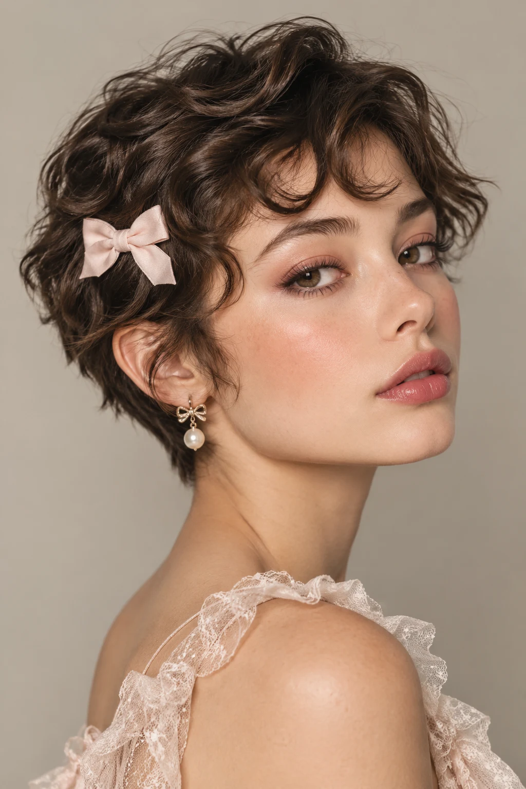 The Romantic Textured Pixie — coquette hairstyles short style outfit
