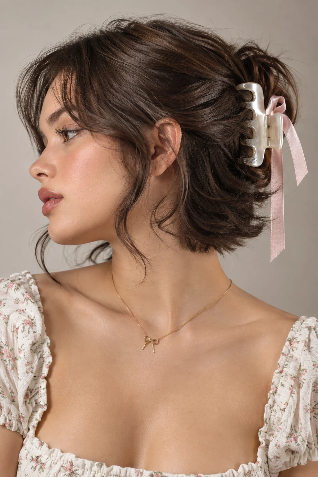 The Casual Coquette Claw Clip — coquette hairstyles short style outfit