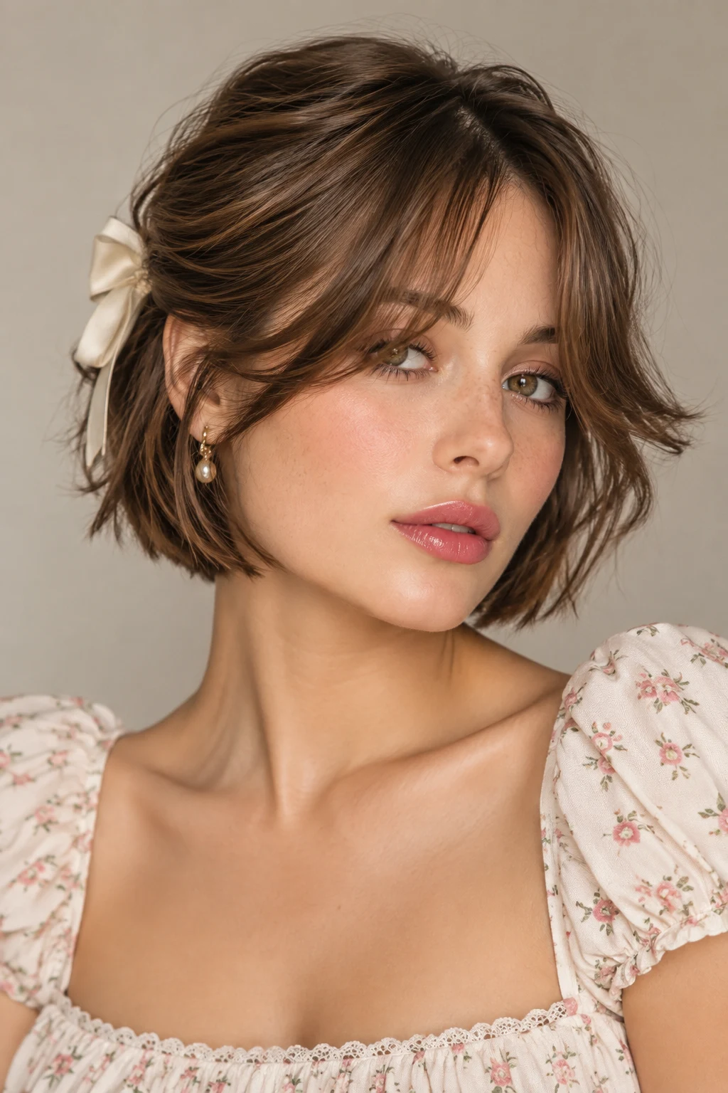 Coquette Hairstyles Short With Curtain Bangs — coquette hairstyles short style outfit