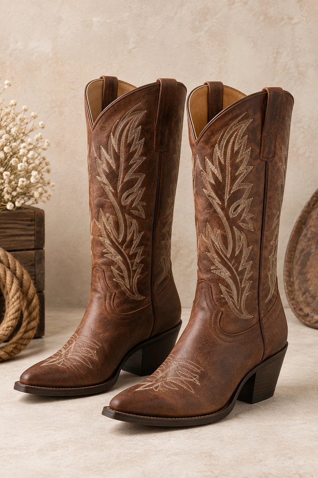 Wide-Calf Western Look — cowgirl boots style outfit
