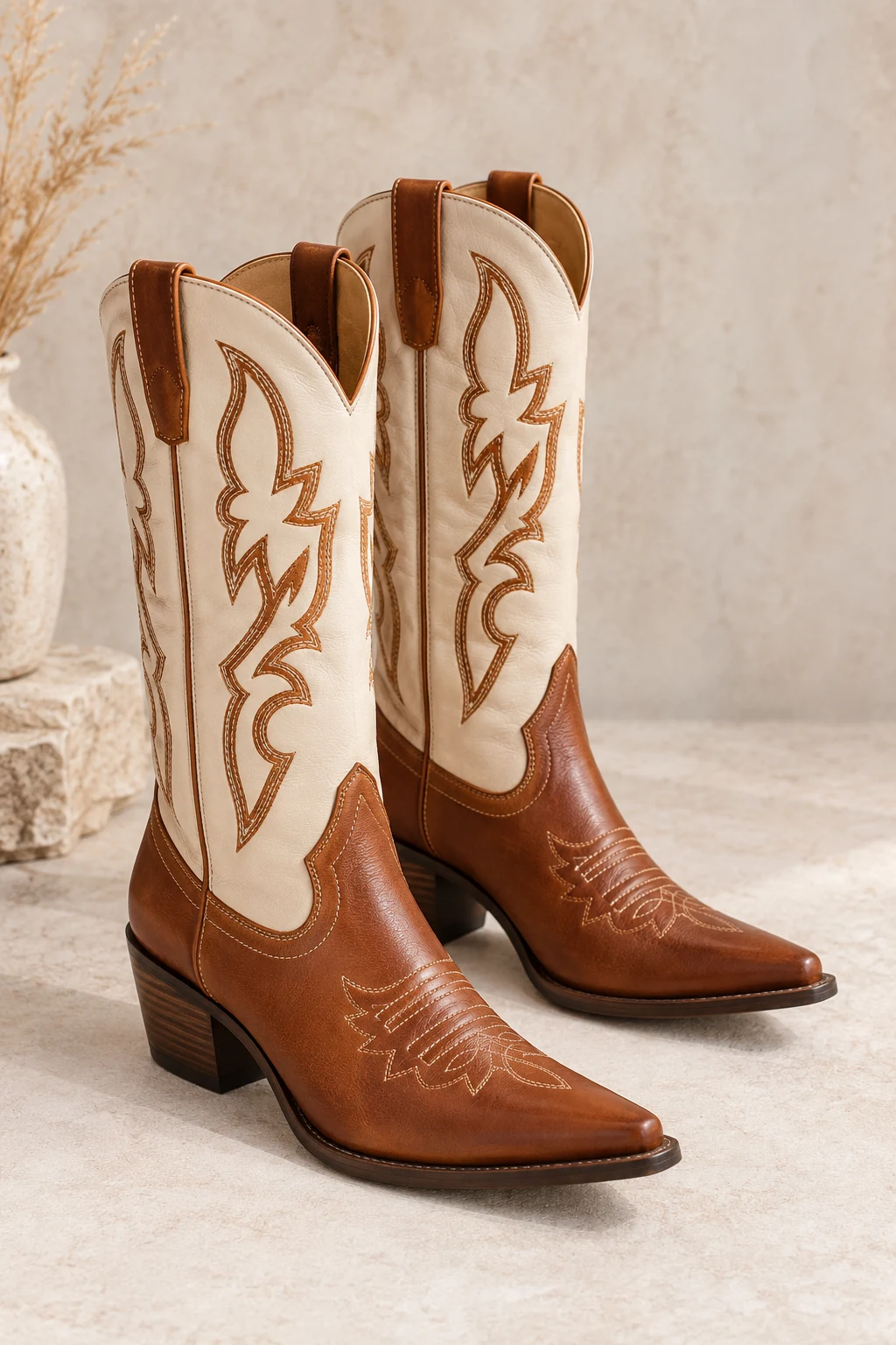 Cream and Cognac — cowgirl boots style outfit