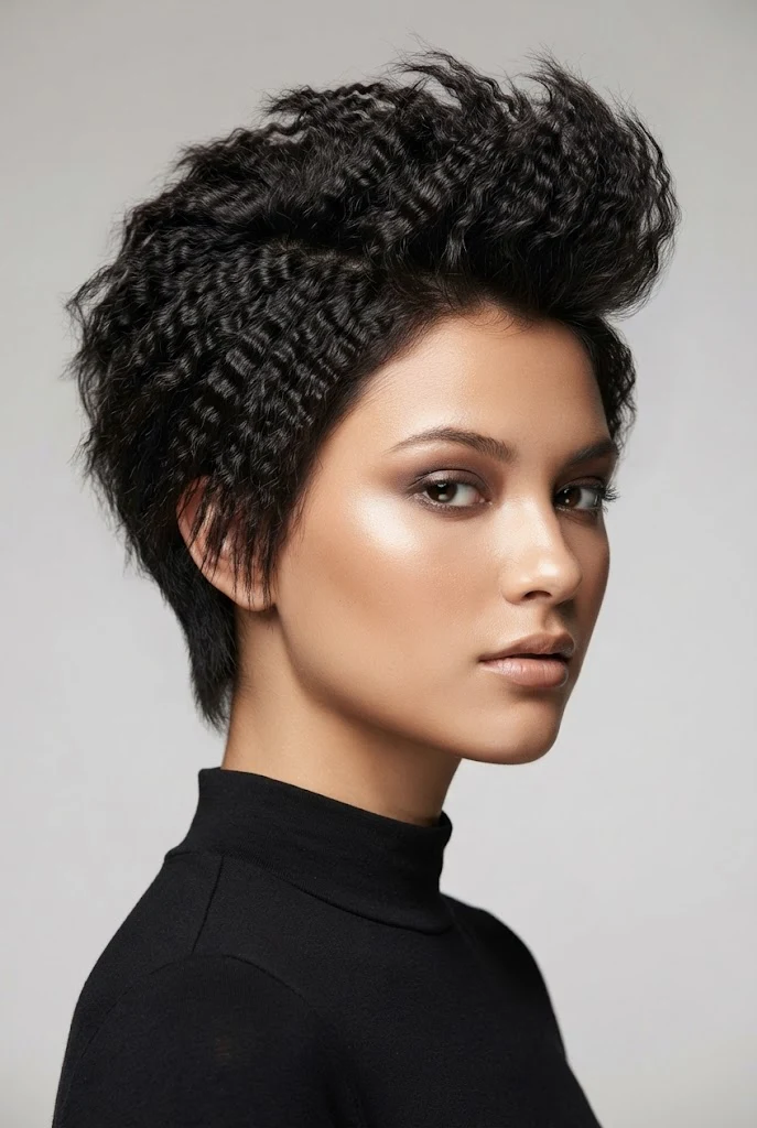 Crimped Texture Surge — crazy hairstyles for short hair easy style outfit