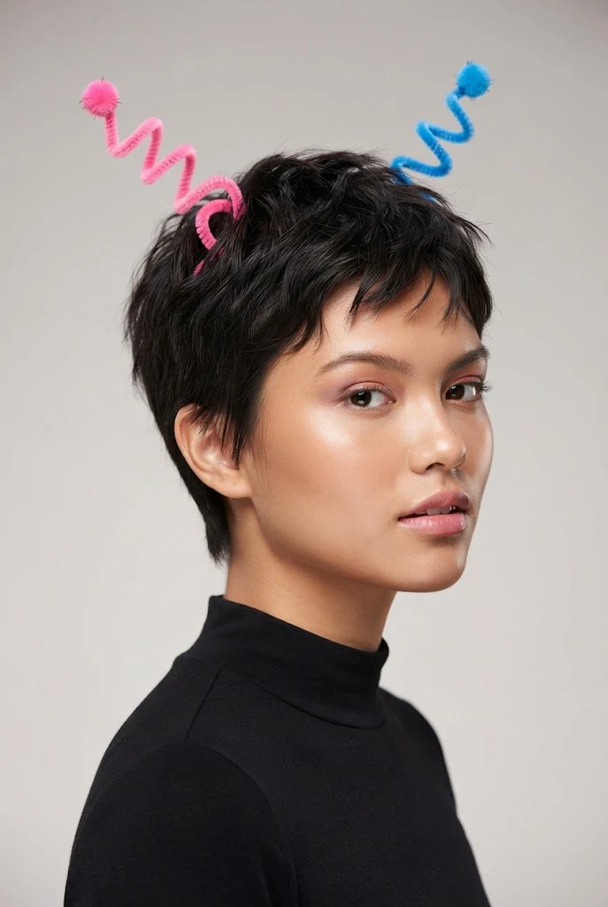 Pipe Cleaner Antennas — crazy hairstyles for short hair easy style outfit