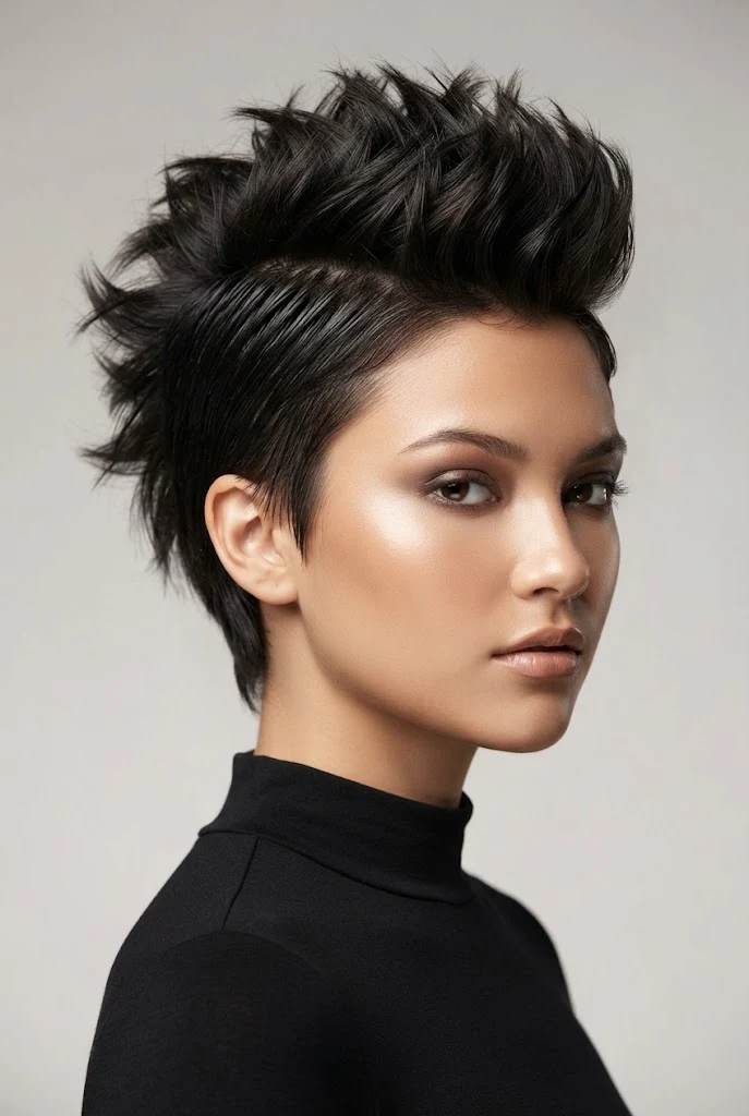 Feathered Mohawk Tress — crazy hairstyles for short hair easy style outfit