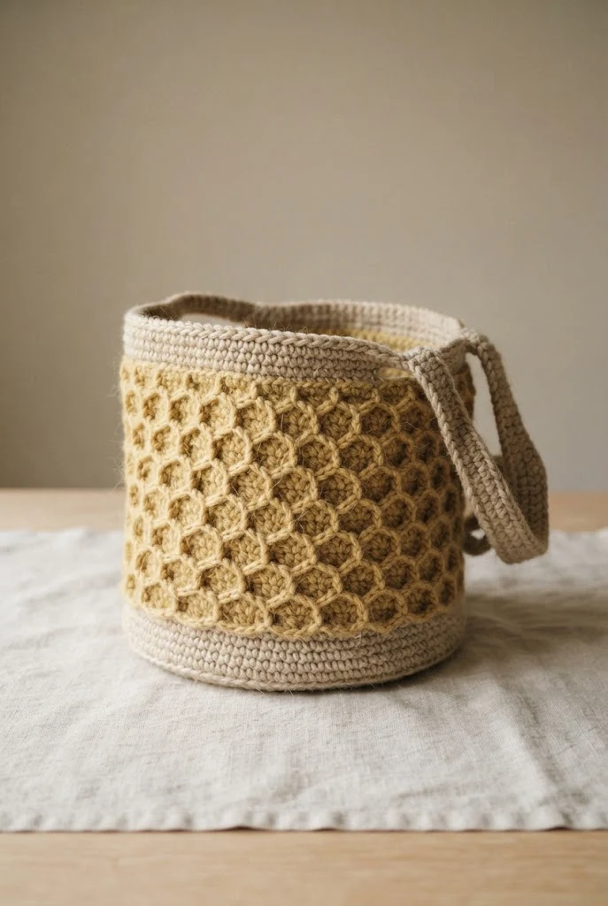 Chunky Knit-Look Caddy — crochet baby bag style outfit