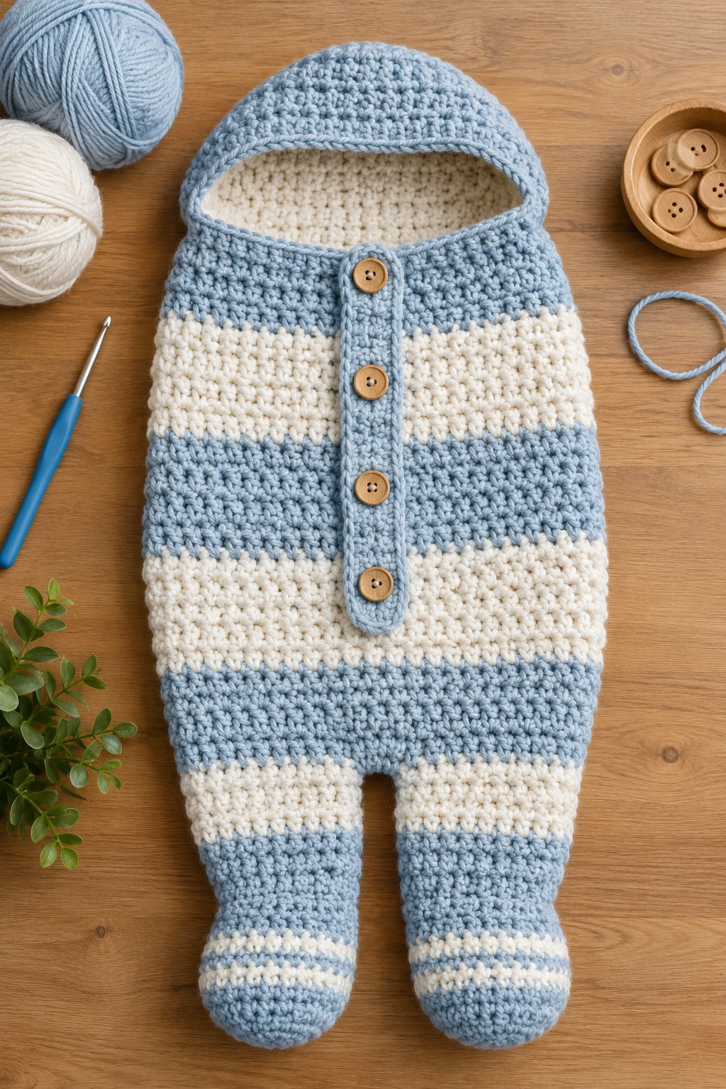 Crochet Baby Sleeping Bag With Legs — crochet baby sleeping bag style outfit