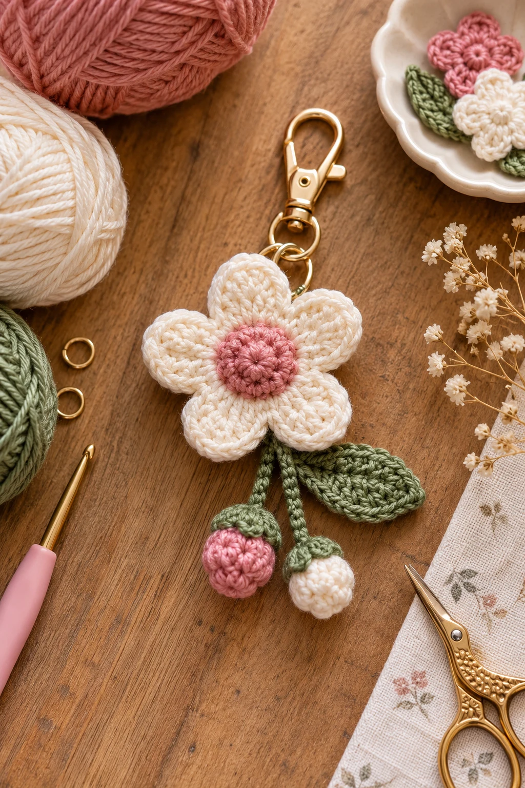 Crochet Flower Purse Clip — Crochet bag accessories style outfit