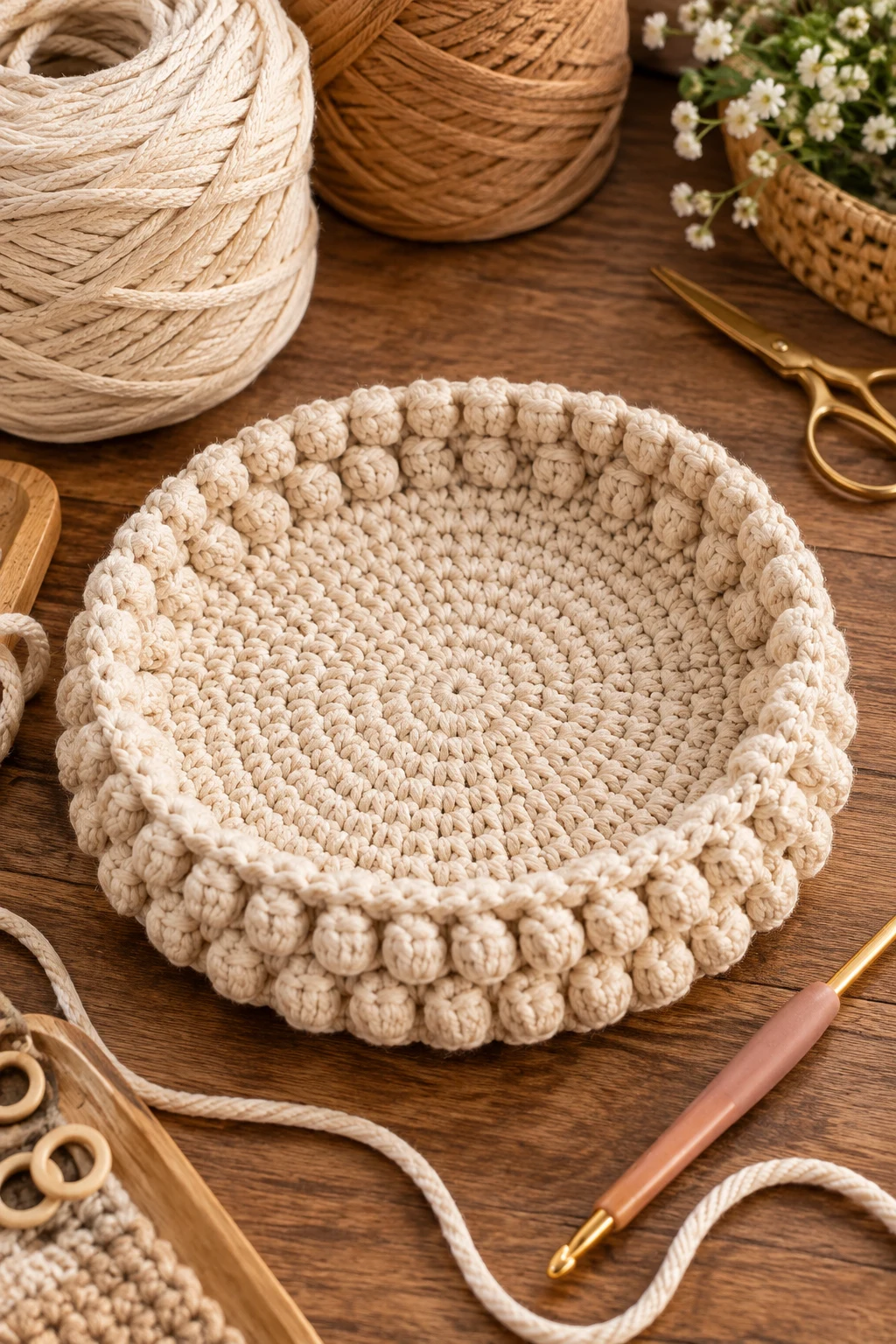 Crochet Bag Base With Bobble Texture — crochet bag base style outfit