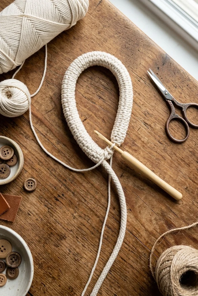 The Classic Corded Tote Strap — crochet bag handles free pattern style outfit