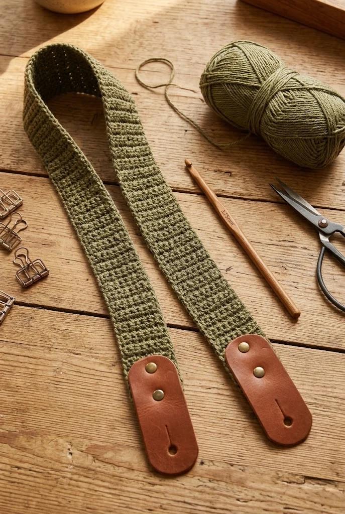 Leather-Reinforced Flat Handle — crochet bag handles free pattern style outfit