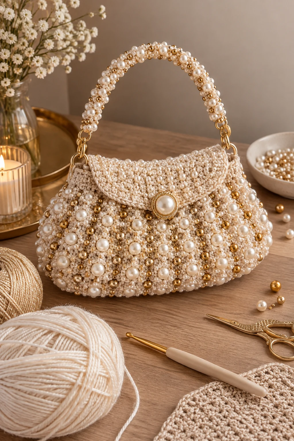 Beaded Evening Crochet Bag — crochet bag ideas inspiration style outfit