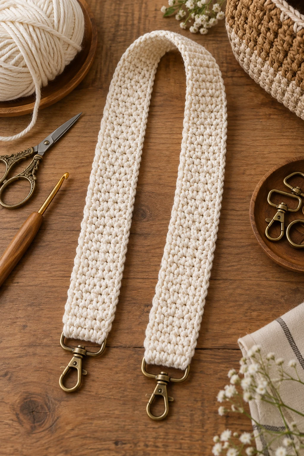 Classic Single-Crochet Strap — crochet bag straps free pattern style outfit