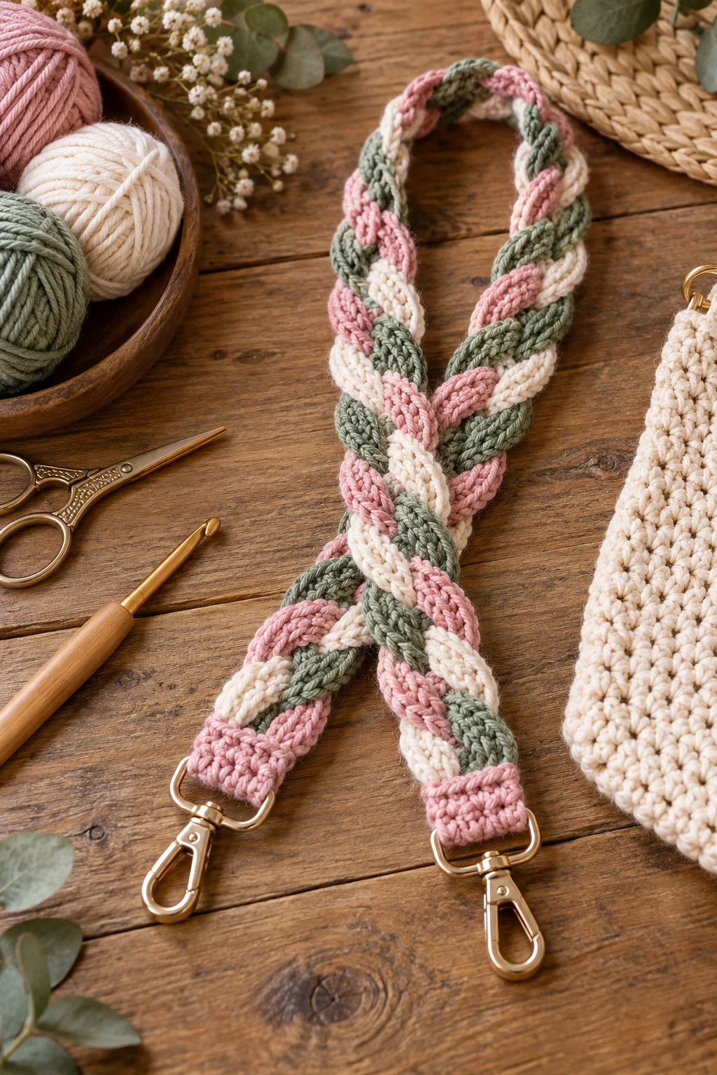 Braided Crochet Strap — crochet bag straps free pattern style outfit