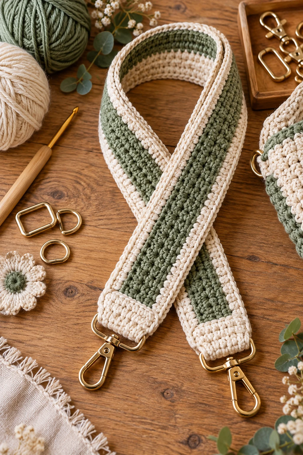 Reinforced Double-Layer Strap — crochet bag straps style outfit
