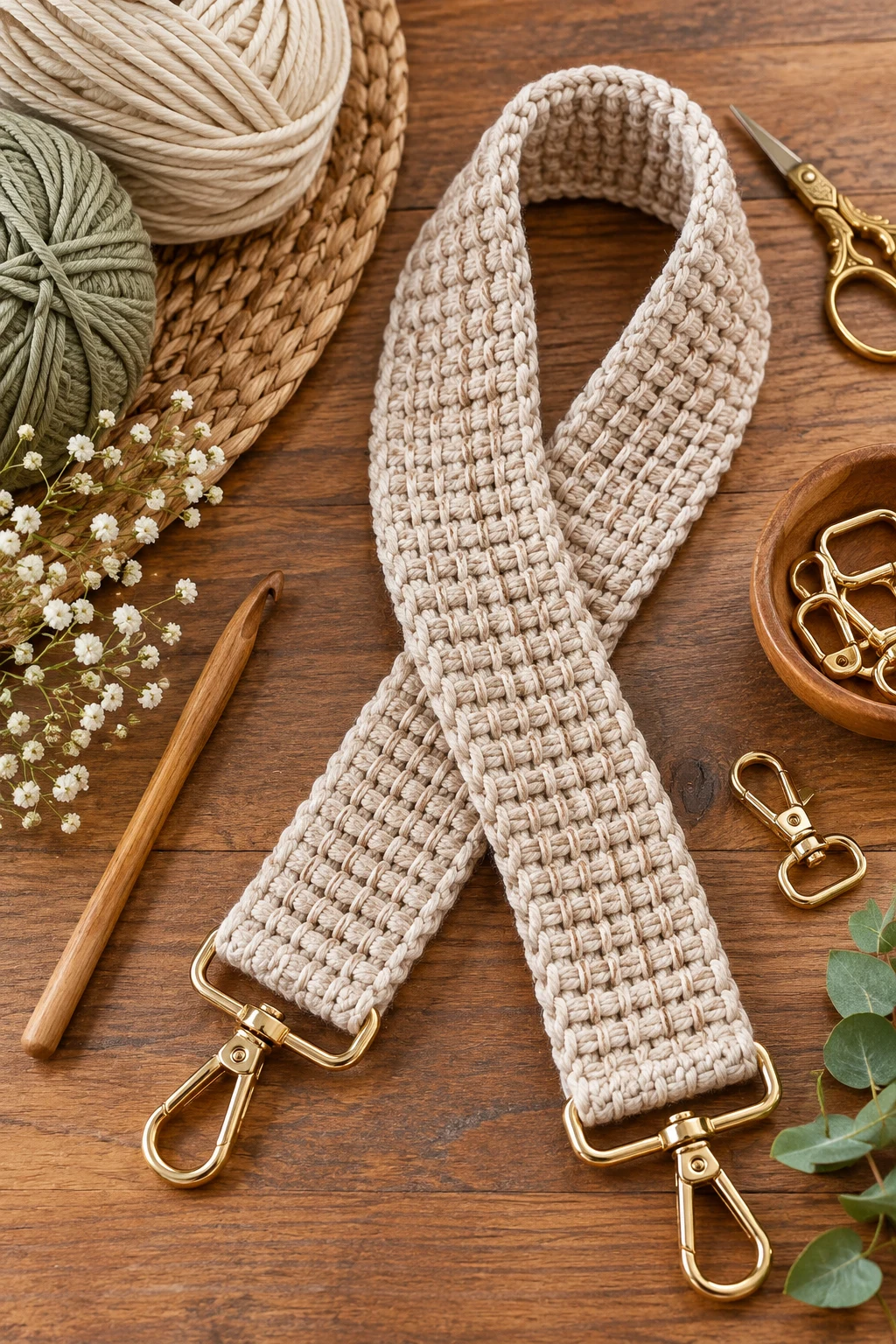Tunisian Texture Strap — crochet bag straps style outfit