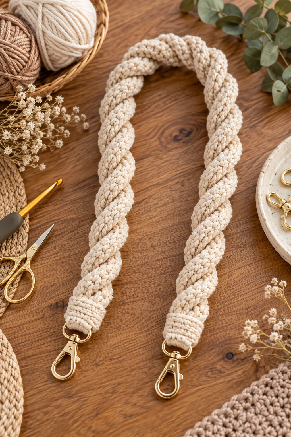 Twisted Cord Strap — crochet bag straps style outfit