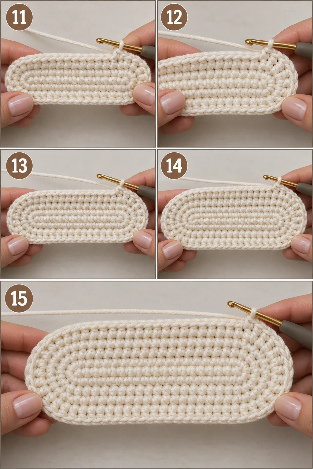 Steps 11–15 — crochet bag tutorial handbags