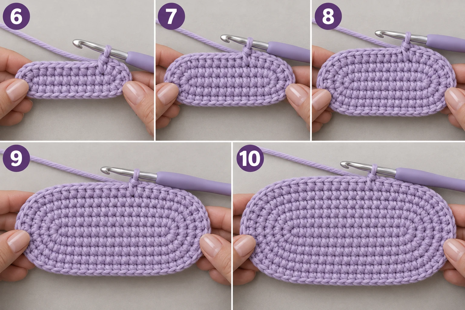 Steps 6–10 — crochet bag tutorials