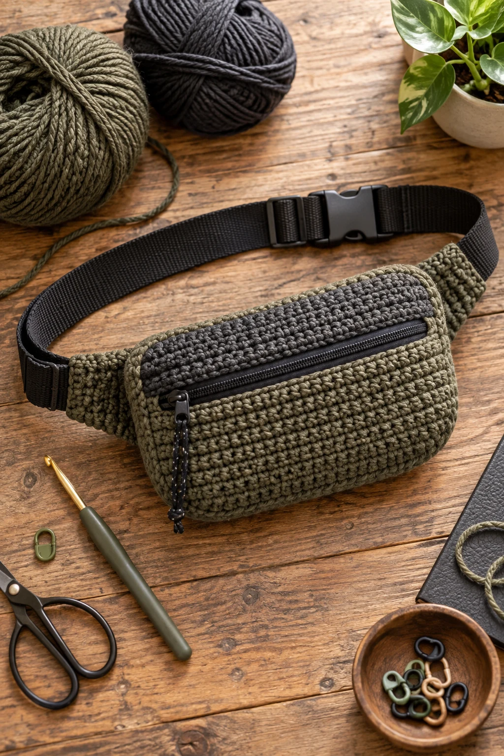 Crochet Belt Pouch Bag for Men — crochet belt bag style outfit