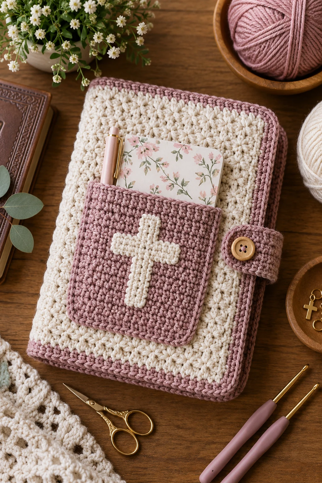 Crochet Bible Cover With Pocket — crochet bible bag style outfit