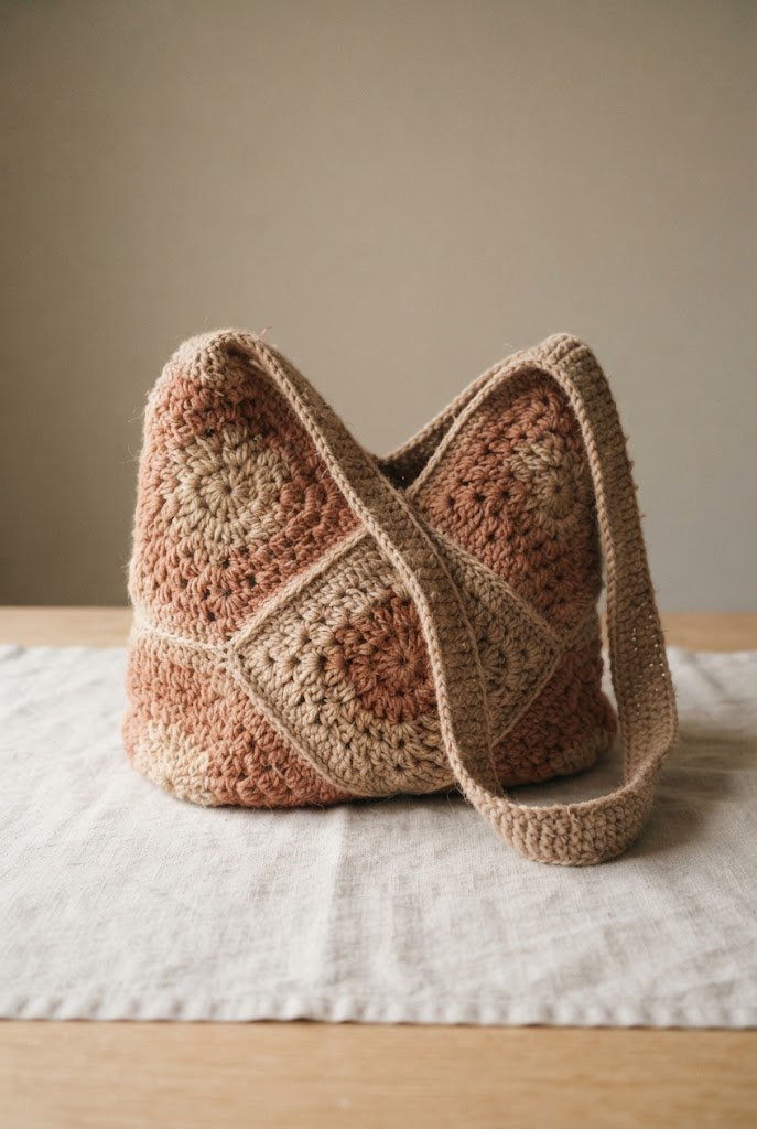 Sunset Coral Crochet Boho Bag Pattern — crochet boho bag pattern style outfit
