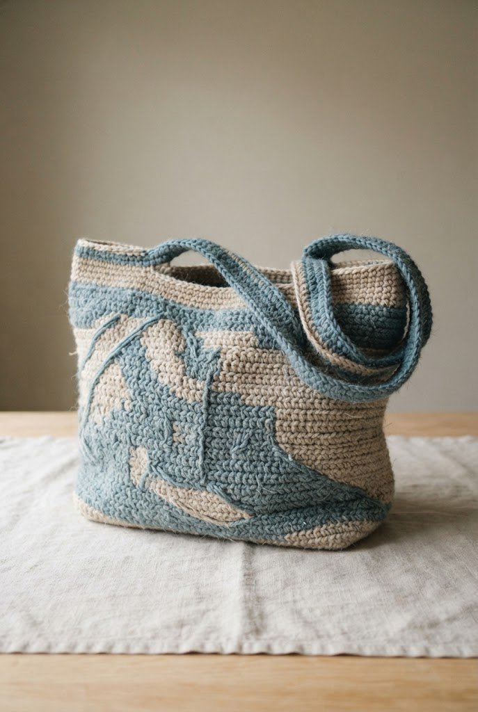 Sun-Bleached Driftwood Satchel — crochet boho bag pattern style outfit
