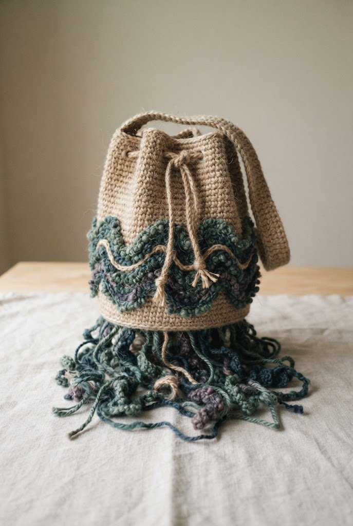 Sunken Treasure Zippered Pouch — crochet boho bag pattern style outfit