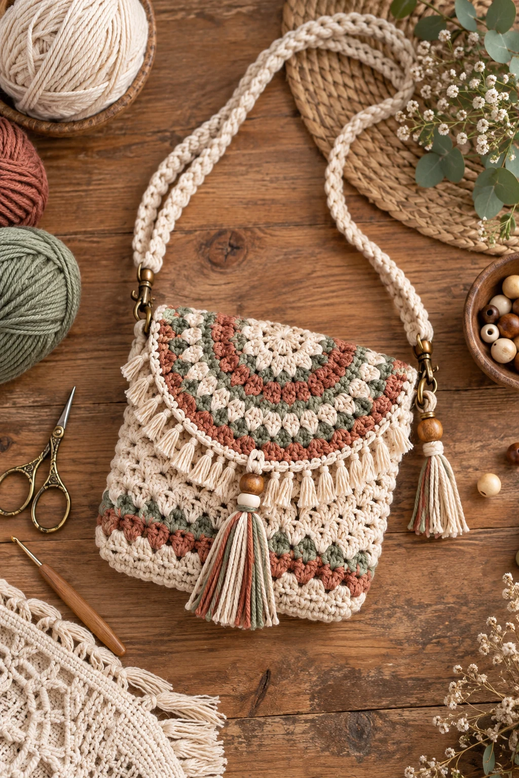 Tiny Festival Cross Body — crochet cross body bag style outfit