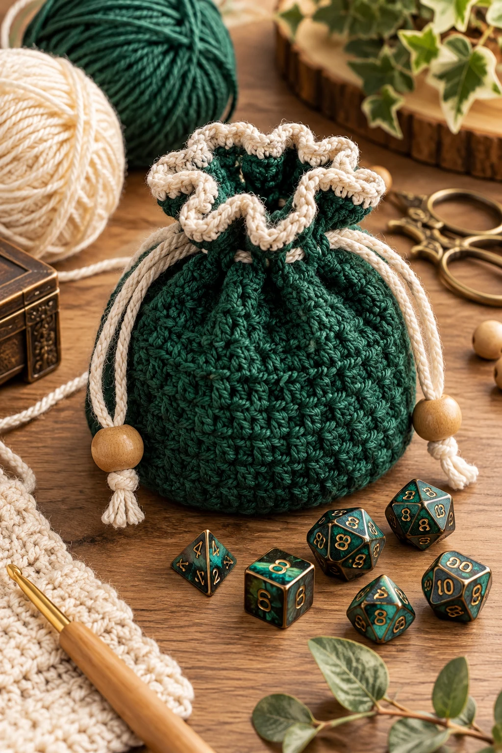 Classic Drawstring Crochet Dice Bag Pattern Free — crochet dice bag pattern free style outfit