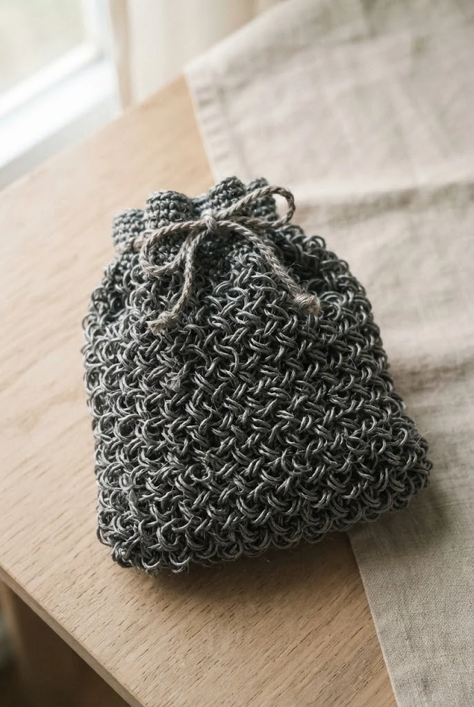 Chainmail Ring-Texture Bag — crochet dice bag pattern free style outfit