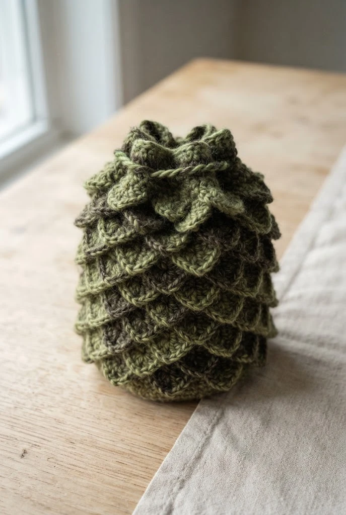 Dragon Scale Dice Bag — crochet dice bag pattern free style outfit