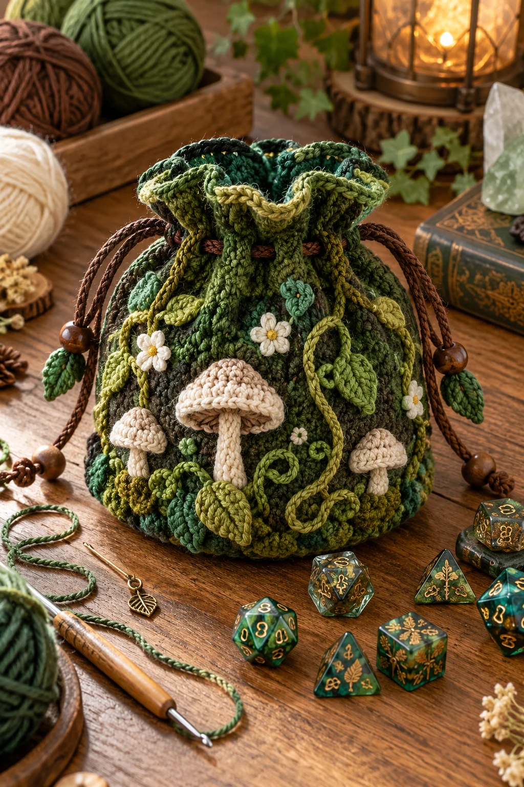Fantasy Forest Crochet Dice Bag Pattern Free — crochet dice bag pattern free style outfit