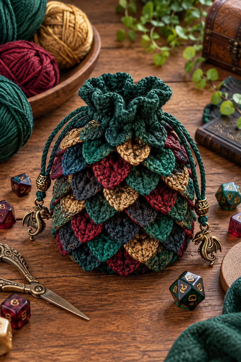 Dragon Scale Crochet Dice Bag Pattern Free — crochet dice bag pattern free style outfit