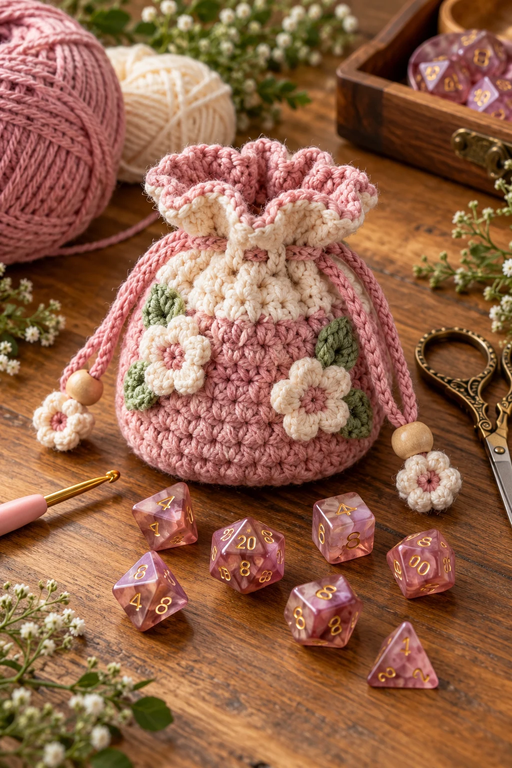 Beginner Mini Crochet Dice Bag Pattern Free — crochet dice bag pattern free style outfit