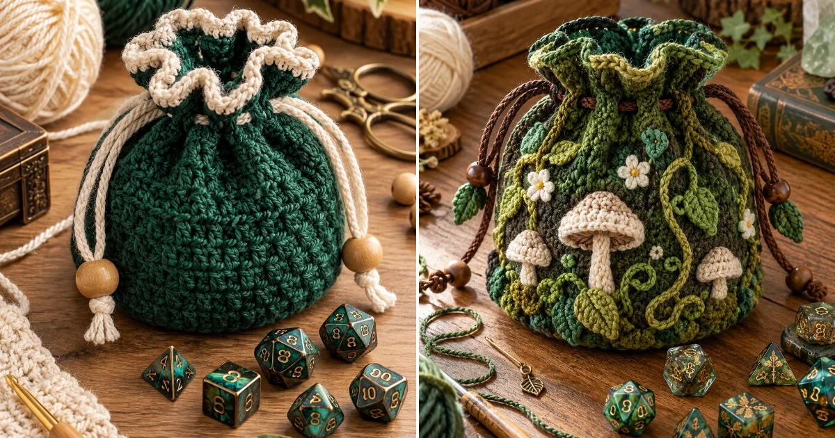 Crochet dice bag pattern free: 11 Amazing DIY Ideas crochet dice bag pattern free
