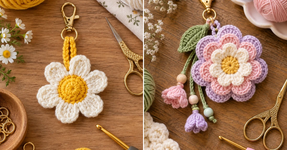 Crochet flower bag charm: 10 Easy DIY Ideas for 2026 crochet flower bag charm