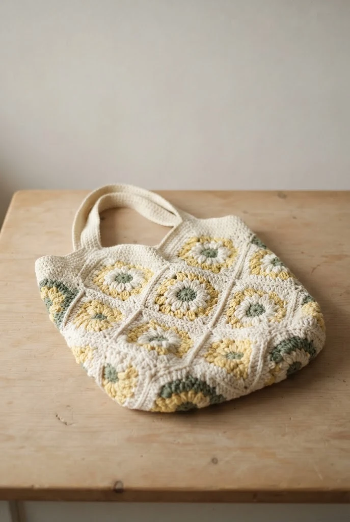 Blooming Daisy Market Master — crochet flower bag pattern free style outfit