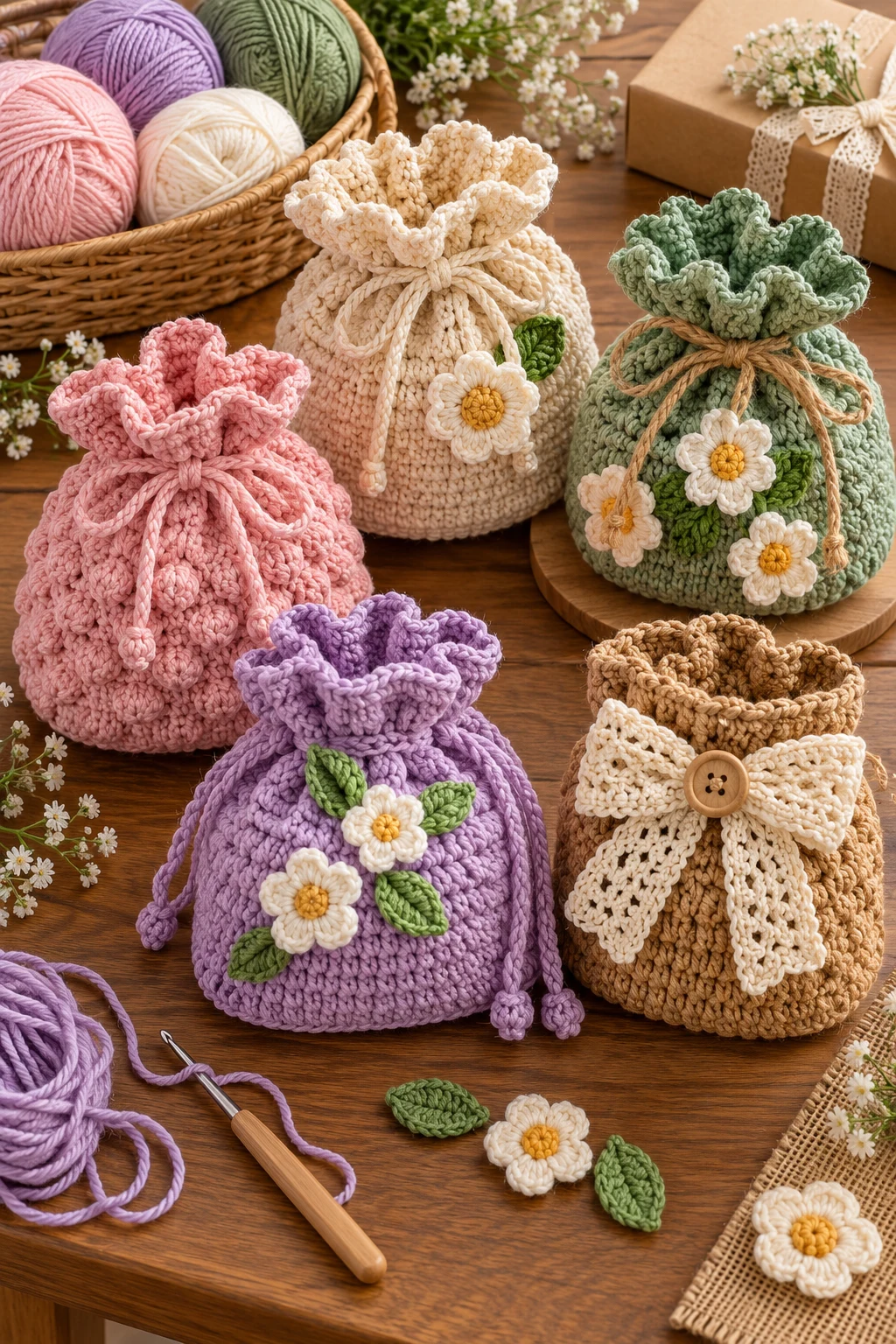 Crochet Bag Gift Set — crochet gift bag style outfit