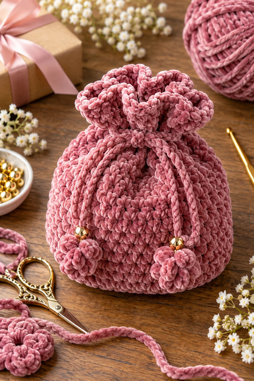 Velvet-Touch Luxury Gift Bag — crochet gift bag style outfit