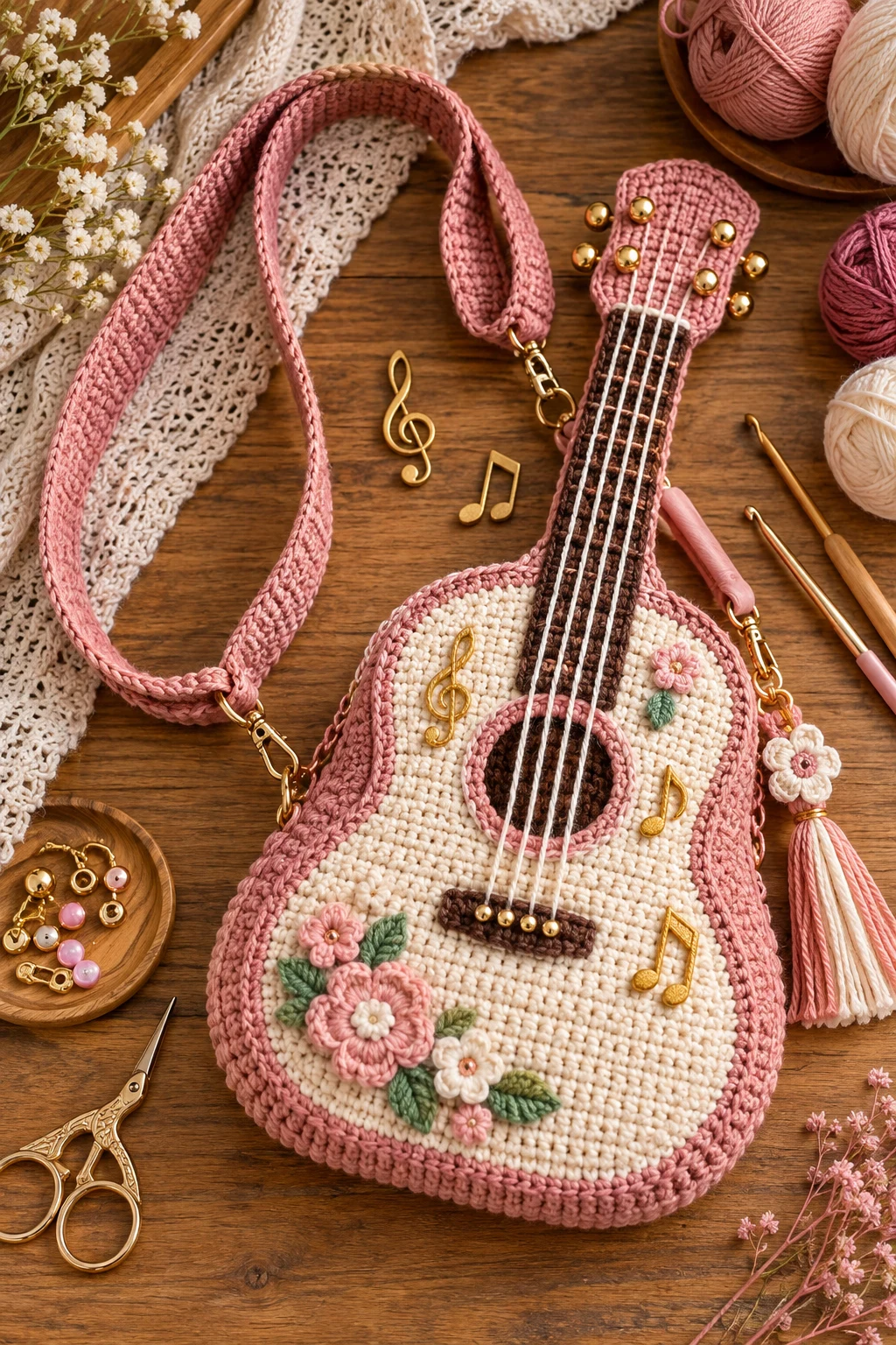 Personalized Music-Lover Guitar Bag — crochet guitar bag style outfit