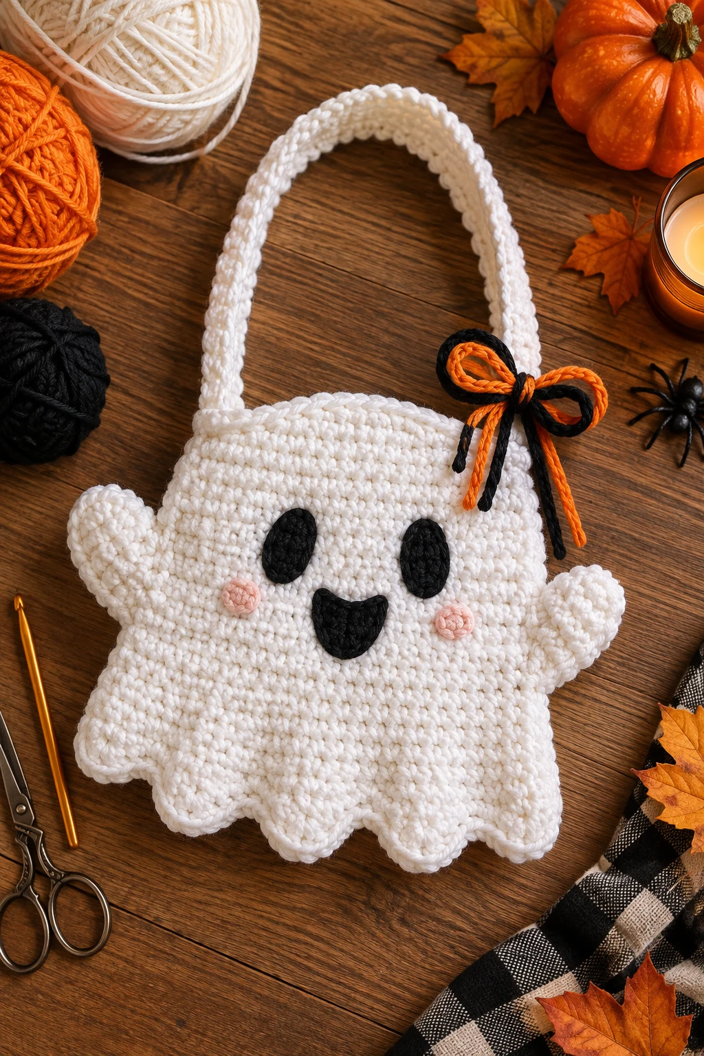 Friendly Ghost Crochet Halloween Purse — crochet halloween bag style outfit