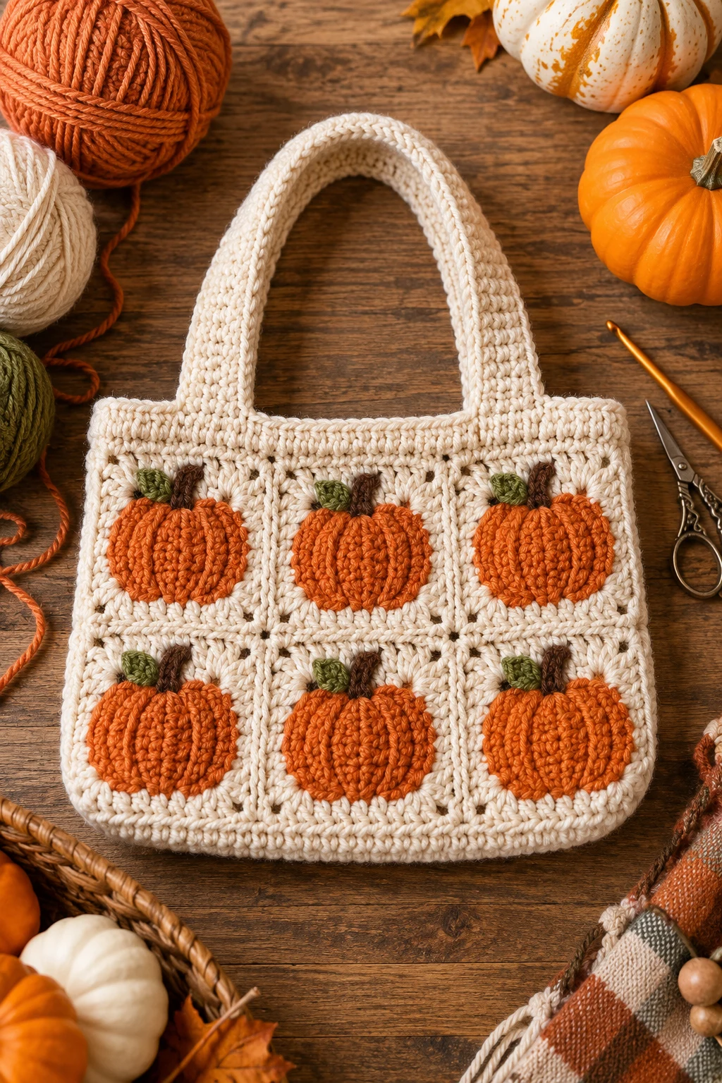 Pumpkin Patch Mini Tote — crochet halloween bag style outfit