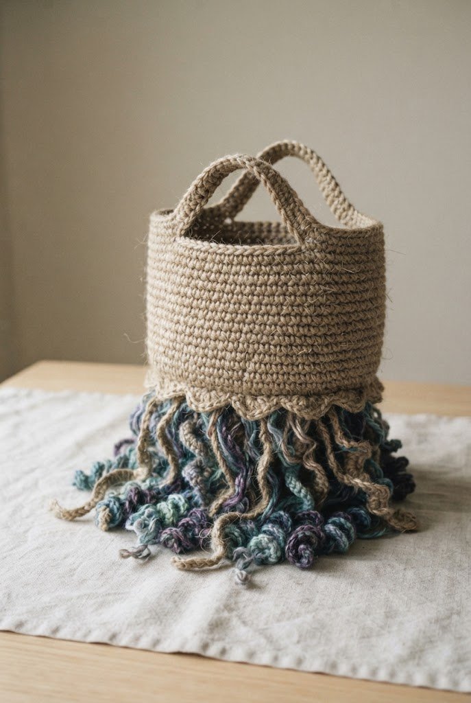 Deep Sea Jellyfish Bucket — crochet ipad bag style outfit