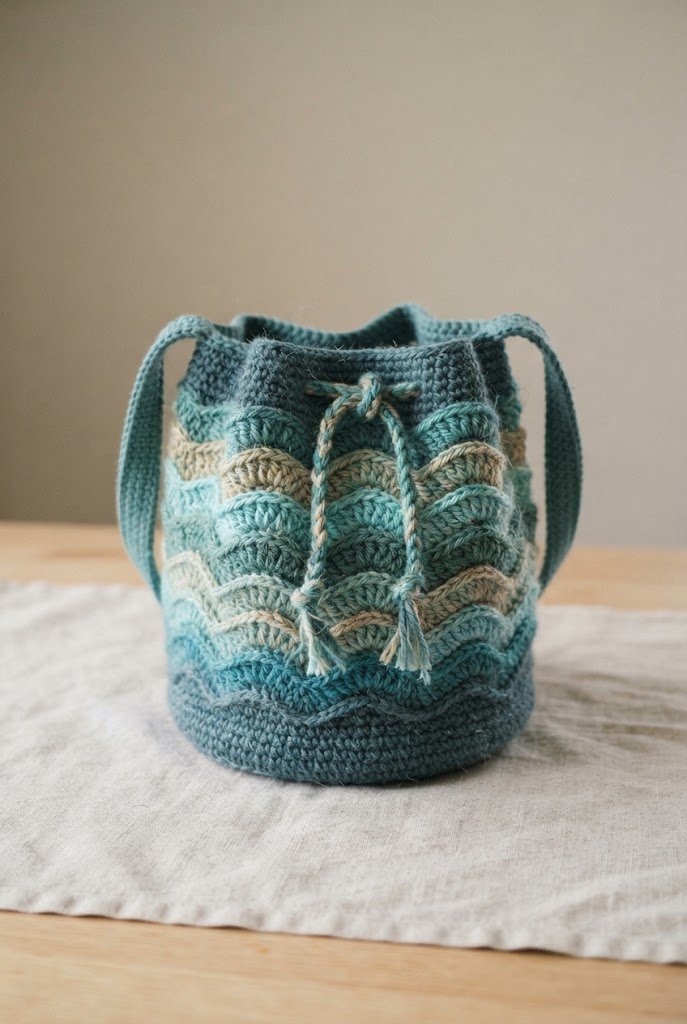 Barnacle Texture Wristlet — crochet jute bag style outfit