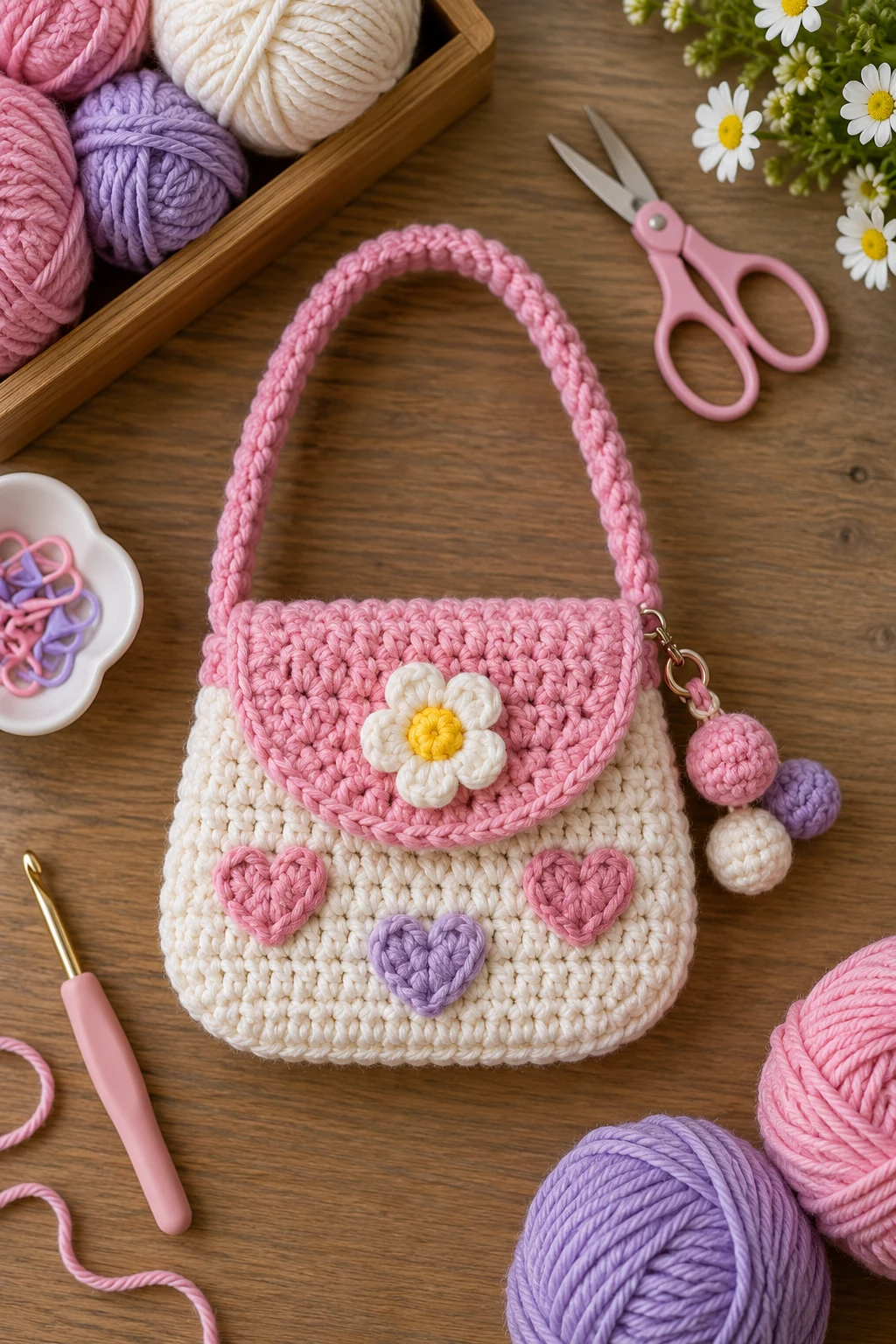 Crochet Mini Bag for Kids — crochet mini bag style outfit