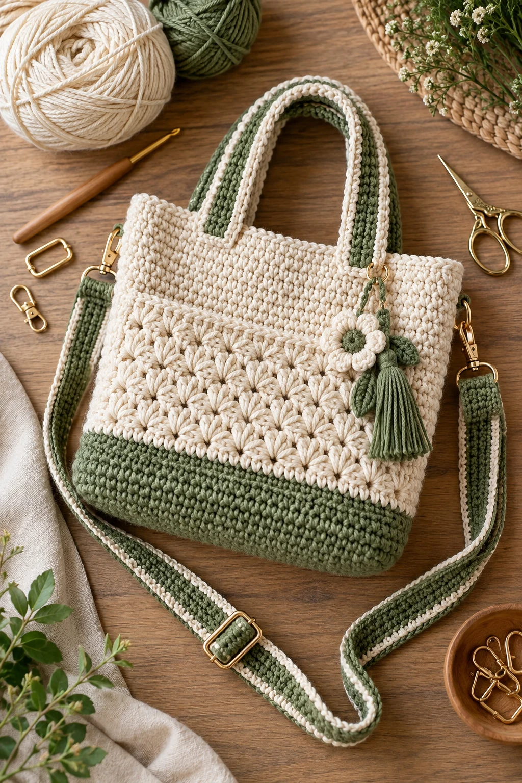 Convertible Tote-to-Crossbody Bag — crochet pattern bag style outfit