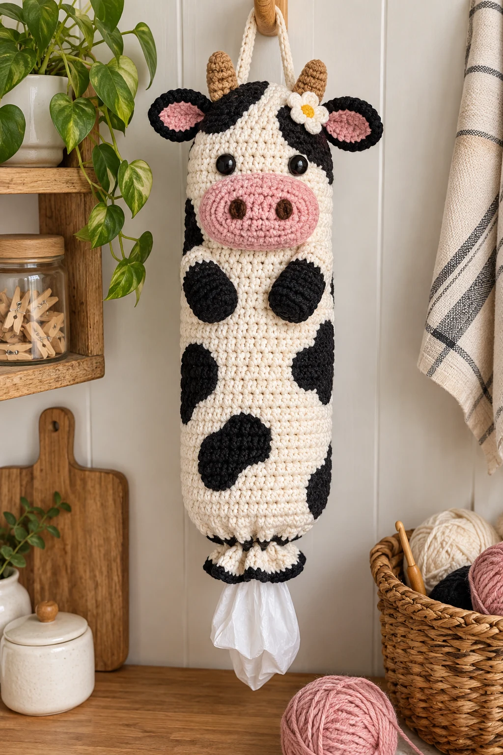 Crochet Animal Plastic Bag Holder — crochet plastic bag holder free pattern style outfit