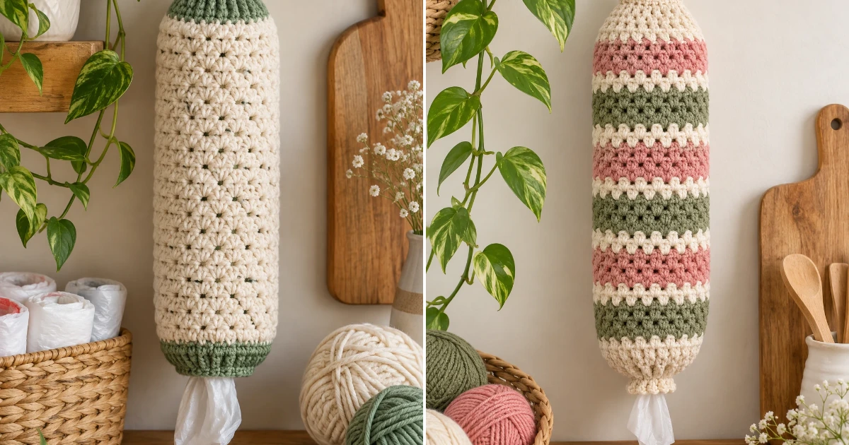 Crochet plastic bag holder free pattern: 12 Beautiful crochet plastic bag holder free pattern
